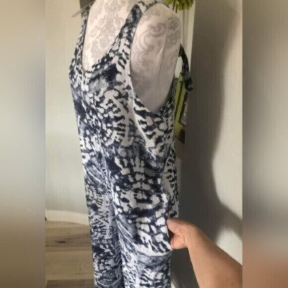 Logica Eco Linen Wide Leg Tie Dye Oversized Summer Jumpsuit Size S-M - Picture 4 of 10